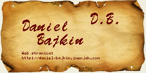 Daniel Bajkin vizit kartica